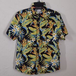 Ditch Plains Ricky Singh Tropical Hawaiian Shirt M Button Down Short Sleeve